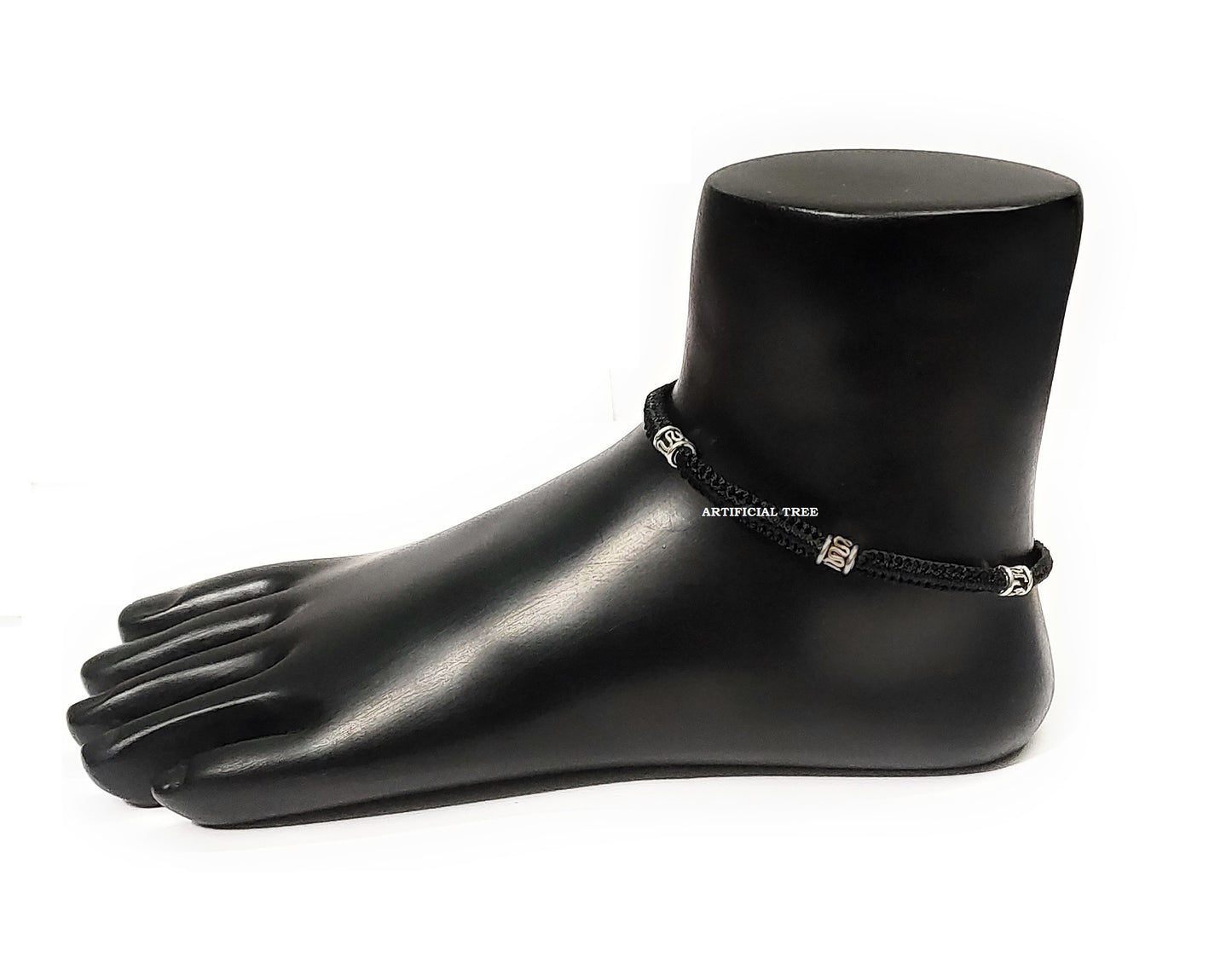 JEWELS Oxidized Beads Black Thread Anklet (Payal) | Stylish and Adjustable Anklet for Girls and Women | Trendy Black Thread Anklet