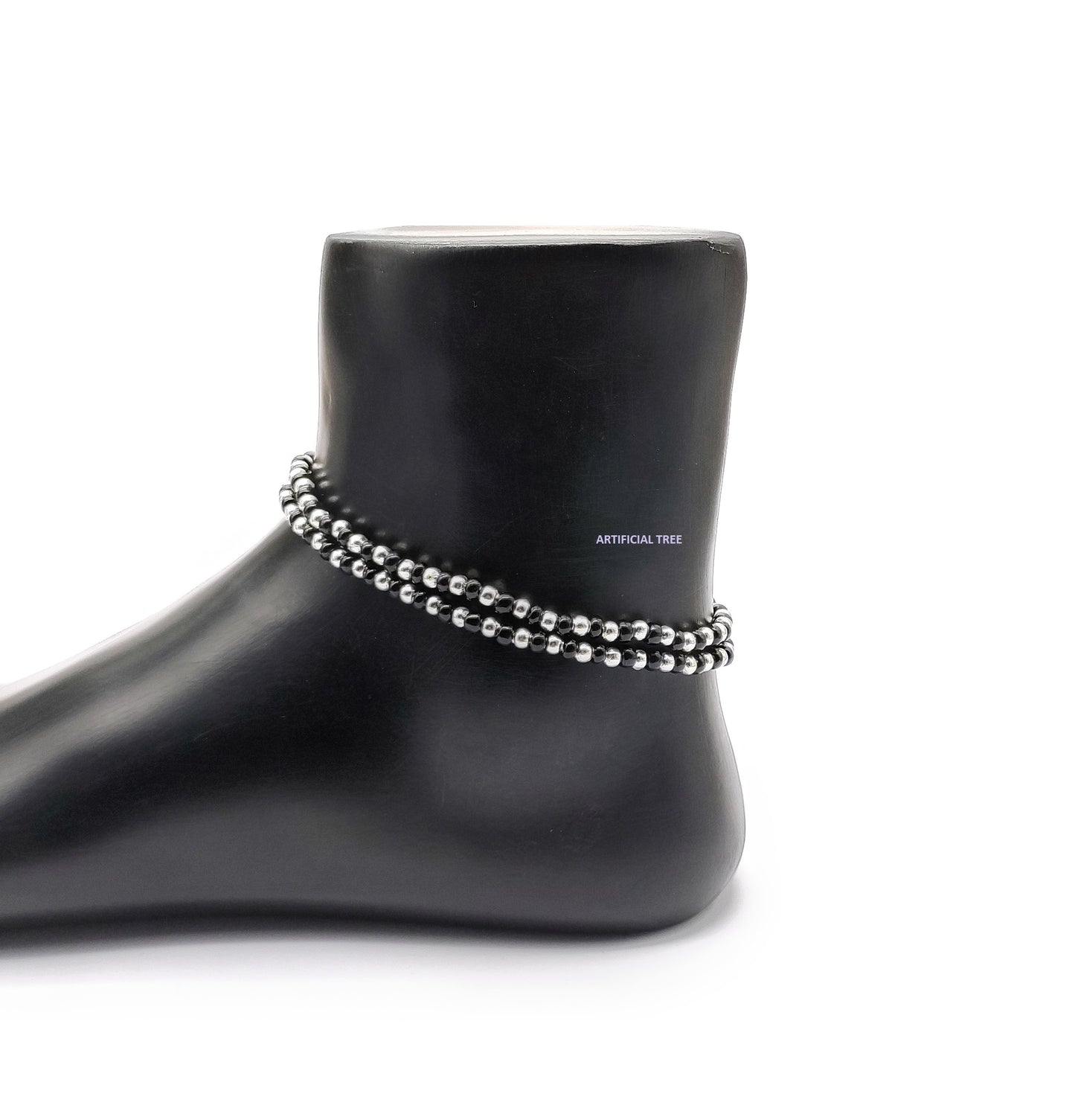 German Silver EVIL EYE Charms Black Thread Adjustable Nazariya Anklets | Nazar Battu | for Women and Girls