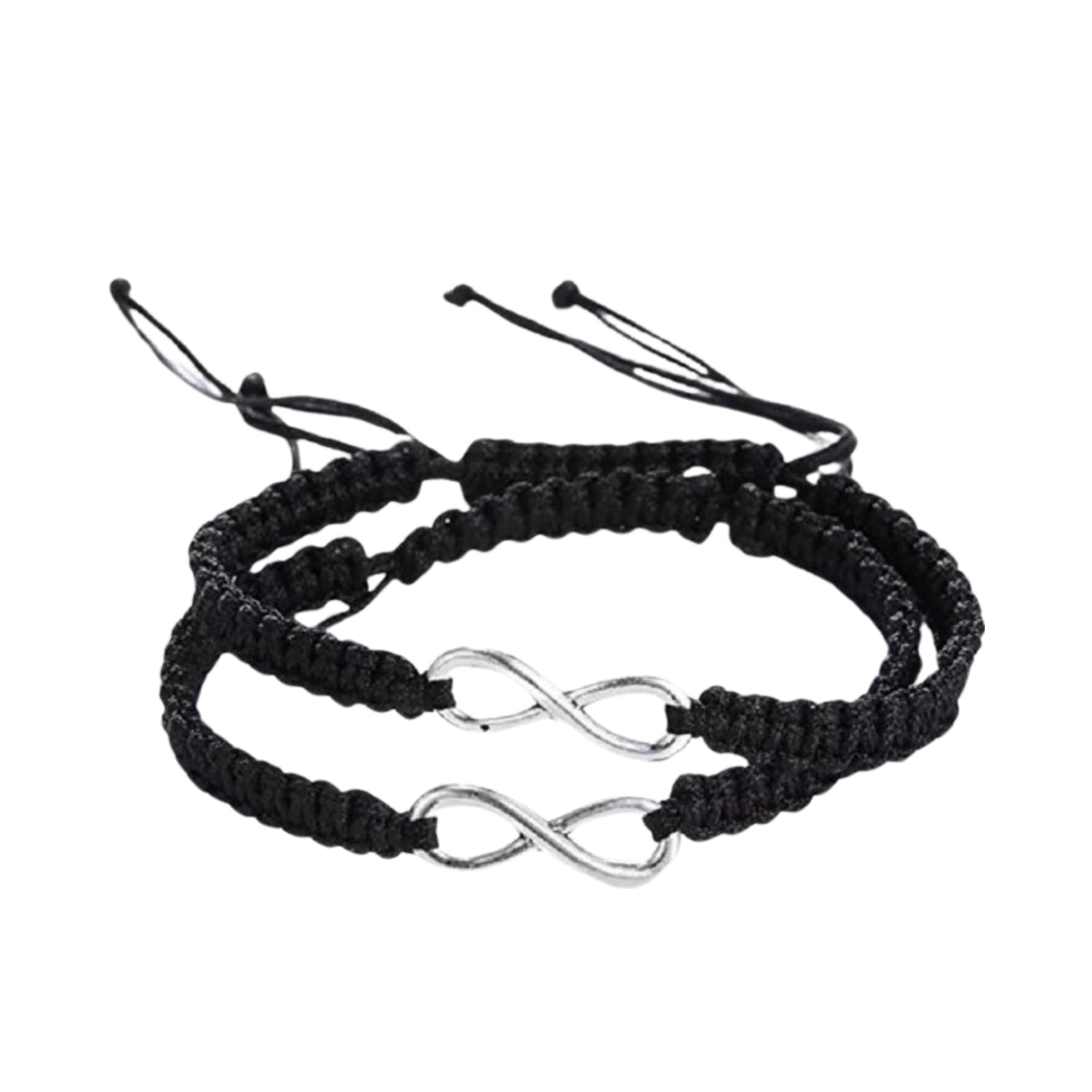 Infinity Black Thread Bracelet | Nazar Battu | Adjustable for Women, Girls, Men & Boys - 2 Piece Set