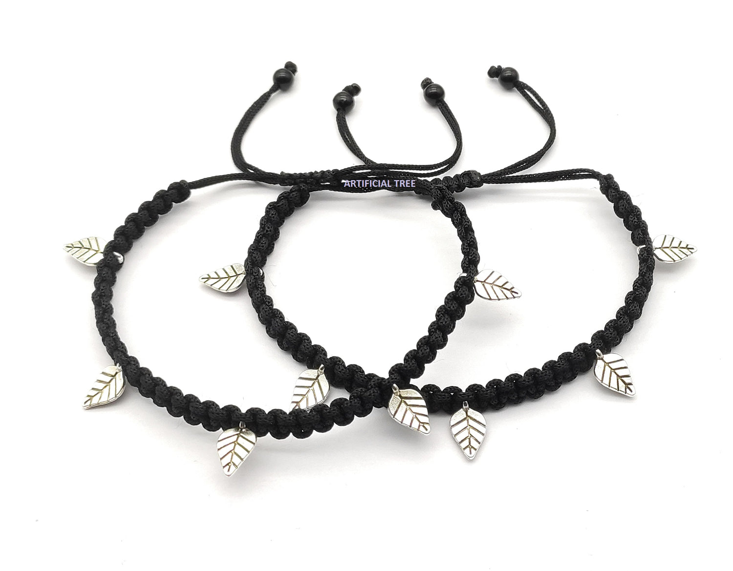 ARTIFICIAL TREE Trend leave Charms Black Thread Adjustable Anklet (Payal) for Women and Girls (AT ANK 023)