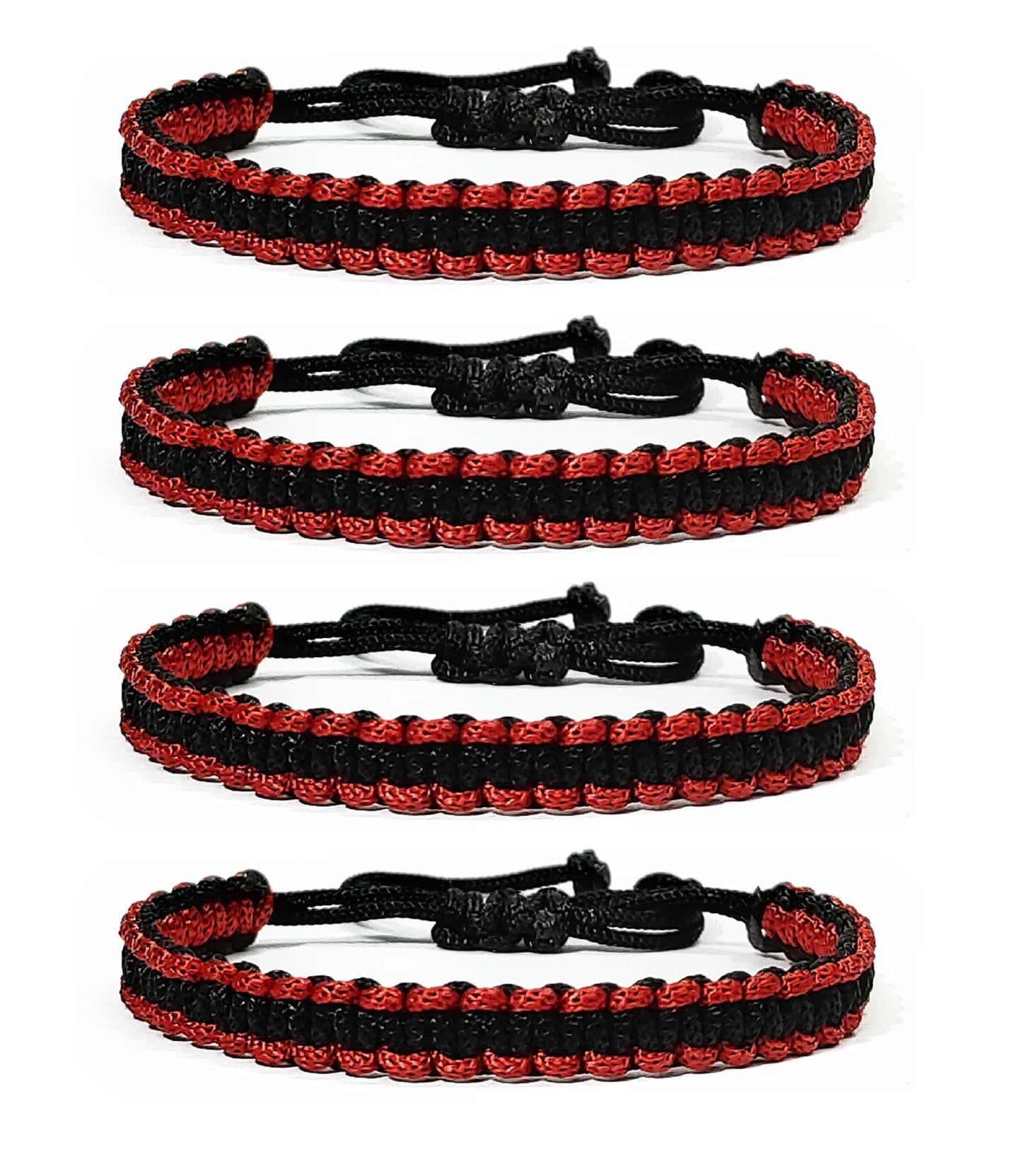 ARTIFICIAL TREE Handmade Nazar Black & Red Thread Bracelet Adjustable Bracelet for Women, Men, Girls & Boys 4 Piece (BLACK & RED)AT GIRLS BRCT 029)