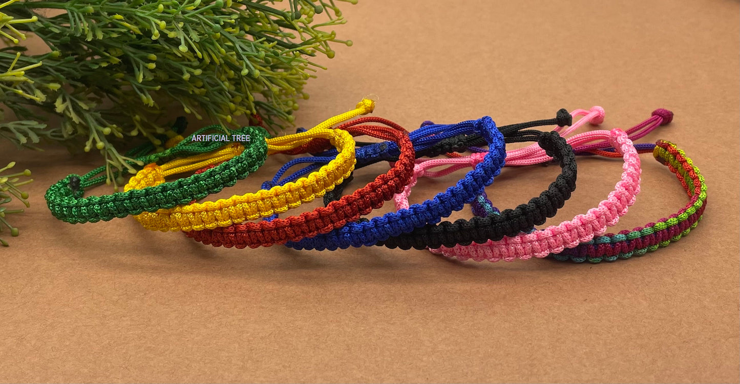 ARTIFICIAL TREE Handmade Nazar Thread Bracelet Friendship Band for Women, Men, Girls & Boys 7 Piece (Black, Red, Pink, Green, Yellow, Blue, Multicolour) (AT GIRLS BRCT 020)