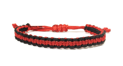 ARTIFICIAL TREE Handmade Nazar Black & Red Thread Bracelet Adjustable Bracelet for Women, Men, Girls & Boys 4 Piece (BLACK - RED)(AT GIRLS BRCT 030)