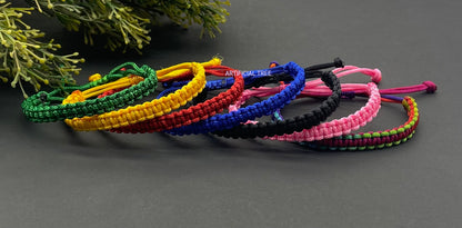 ARTIFICIAL TREE Handmade Nazar Thread Bracelet Friendship Band for Women, Men, Girls & Boys 7 Piece (Black, Red, Pink, Green, Yellow, Blue, Multicolour) (AT GIRLS BRCT 020)