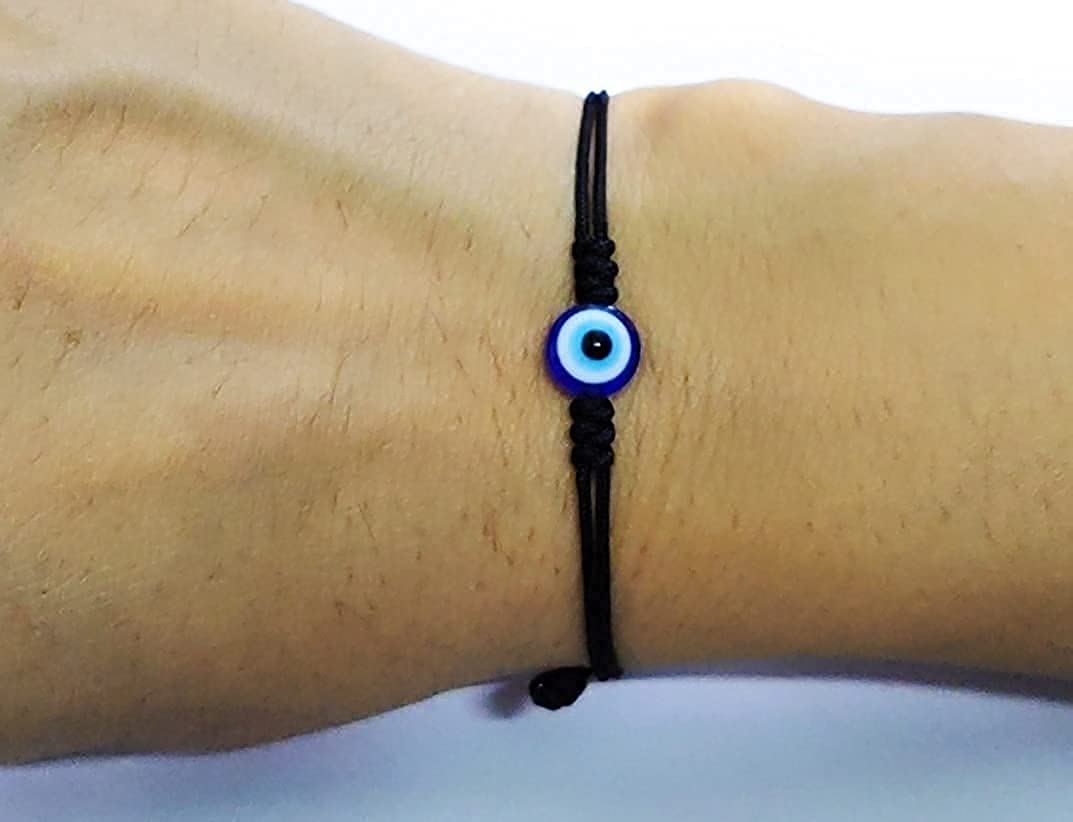 ARTIFICIAL TREE Handmade Nazariya Evil Eye Charms Stone Bracelet Stretchable Adjustable| Nazar Battu | for Women, Men, Girls & Boys 5 Piece(AT GIRLS BRCT 060)