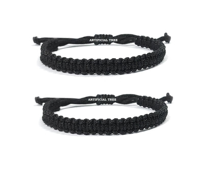 ARTIFICIAL TREE Handmade Kala Dhaga Bracelet Adjustable for Women, Men, Girls, Boys | Nazar Bracelets 2 Piece Set | Adjustable Black Thread Bracelets for Protection