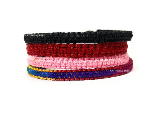 ARTIFICIAL TREE Handmade Thread Nazar Dhaga Bracelet Adjustable Wristband (Black, Red, Pink, Multicolour) Friendship Band for Women, Girls, Men & Boys - 100% Skin Friendly (AT GIRLS BRCT 006)