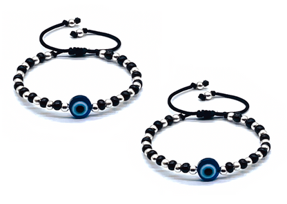 ARTIFICIAL TREE Jewellery Evil Eye Black Thread Nazariya Bracelet | Nazar Battu | Adjustable for Baby Boys & Girls (Newborn to 6 Years) | Protective & Stylish Accessory (AT KIDS 014)