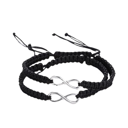 ARTIFICIAL TREE Infinity Black Thread Bracelet | Nazar Battu | Adjustable for Women, Girls, Men & Boys - 2 Piece Set (AT GIRLS BRCT 070)